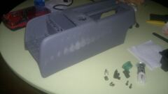 Пластик центральной консоли в алькантару